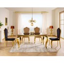 Стол обеденный SIGNAL PRINCE черный/золотой 150/90